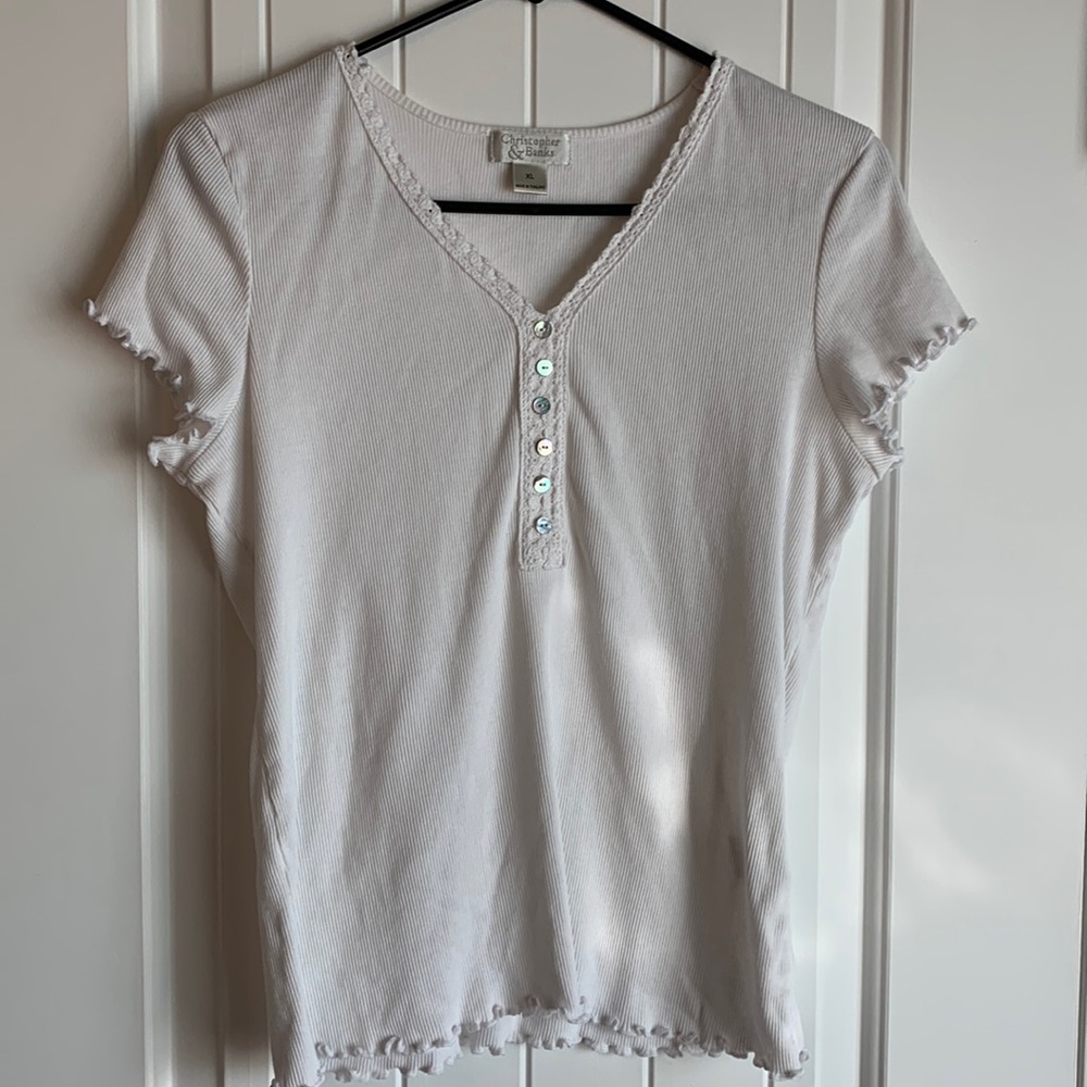 White Lettuce Sleeve T-Shirt Size XL
